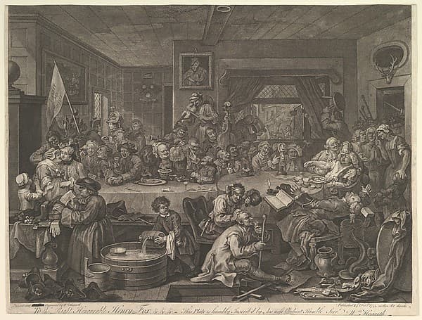 An Election Entertainment, Plate I: Four Prints of an Election