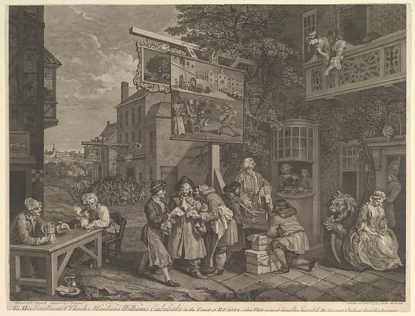 Canvassing for Votes, Plate II: Four Prints of an Election