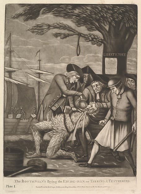 The Bostonians Paying the Excise-Man, or Tarring & Feathering