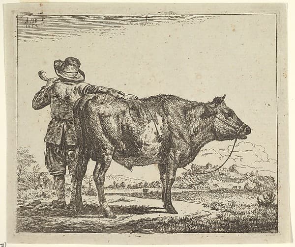 Young Herdsman with a Bull, from Different Animals