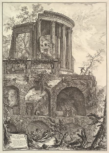 Altra V. del Tempio della Sibilla in Tivoli (Another view of the Temple of the Sibyl in Tivoli)