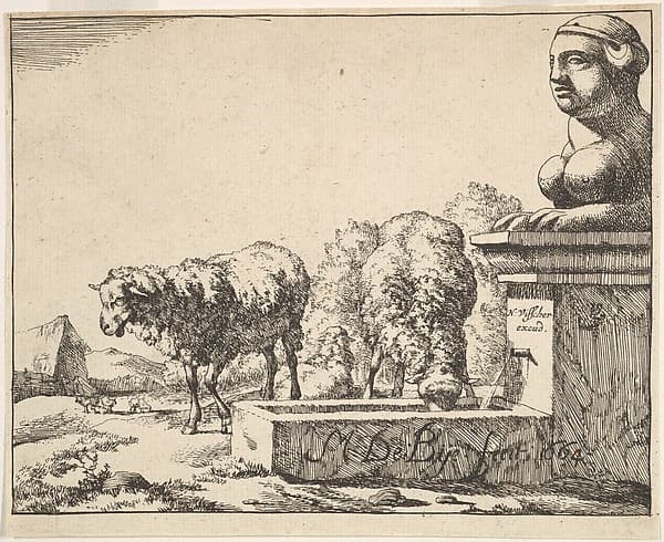 Sheep, from a set of 16 plates