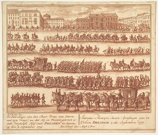 Entry of the Prince of Saxony with his Wife into Dresden on September 2, 1719, after their Marriage in Vienna