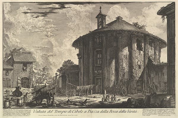 View of the Temple of Cybele in the Piazza of the Bocca della Verità (Veduta del Tempio di Cibele a Piazza della Bocca della Verità)