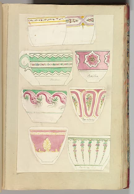 Eight Designs for Decorated Cups