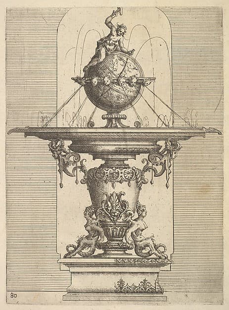 Design for a Fountain, plate 80 from Dietterlin's Architettura