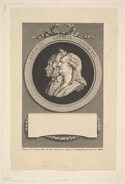 Portrait of Louis XVI, Henri IV, and Louis XII