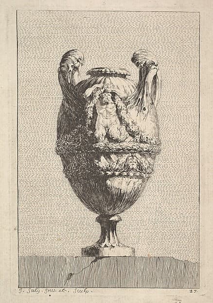 Vase with a Male Siren holding up a Garland, from: Vases