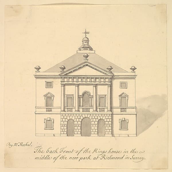 Elevation of Back Facade of the Kings House, Richmond, Surrey