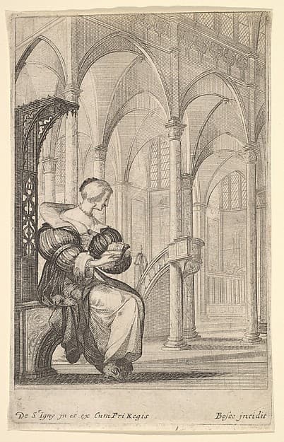 A Seated Lady, from "French Nobility at Church"