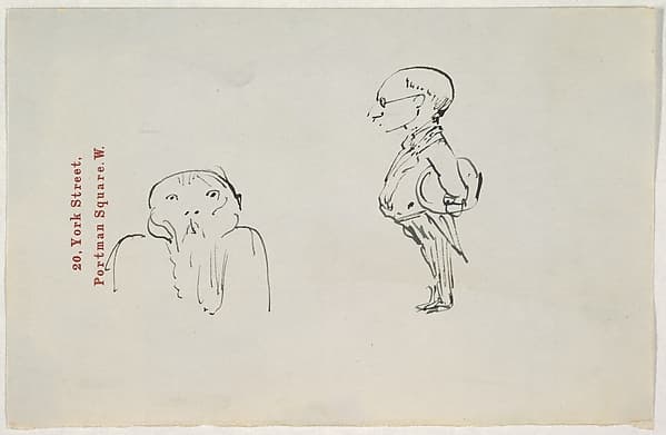 Caricature of Two Men (one of them possibly Edward Burne-Jones)