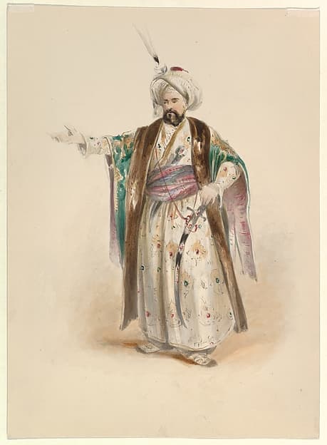Costume Study for Bassa Selim in the "Abduction from the Seraglio" by W.A. Mozart