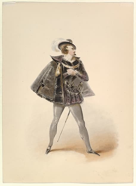 Costume Study for Belmonte in the "Abduction from the Seraglio" by W.A. Mozart