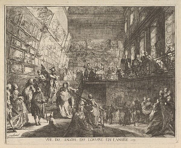 Vue du Salon du Louvre en l'année 1753