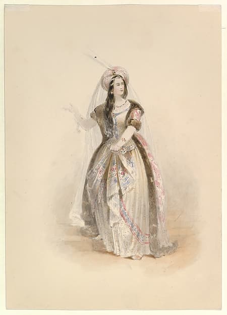 Costume Study for Konstanze in the "Abduction from the Seraglio" by W.A. Mozart