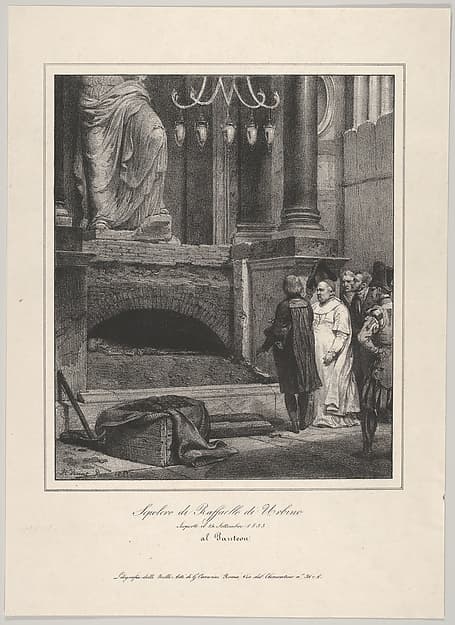 The Tomb of Raphael, Opened September 14, 1833, Pantheon, Rome