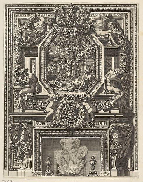 Chimney with a Bacchanal over the Mantle from 'Grandes Cheminée'