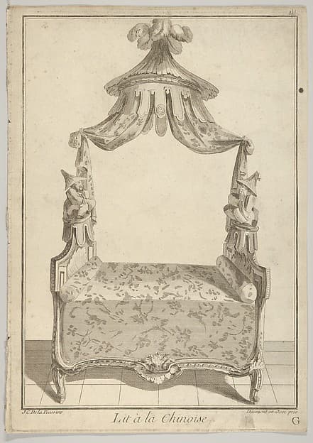 Lit à la Chinoise (Chinese Bed), from Nouvelle iconologie historique (part III, series marked 'G')