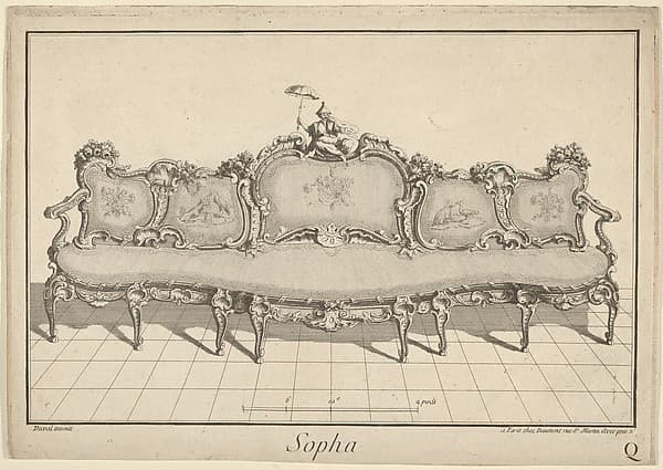 Design for a Sofa, from: Nouvelle Iconographie Historique III, series Q