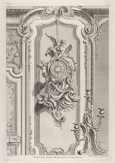 Projet d'une grande Pendule, from 'Oeuvre de Juste Aurele Meissonnier'