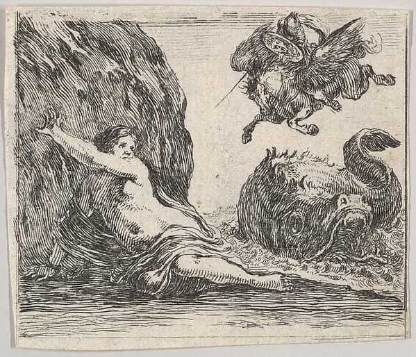 Perseus and Andromeda, from 'Game of Mythology' (Jeu de la Mythologie)