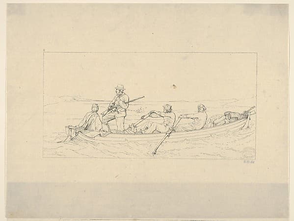 Marylanders Crossing the Potomac to Join the Southern Army (from Confederate War Etchings)