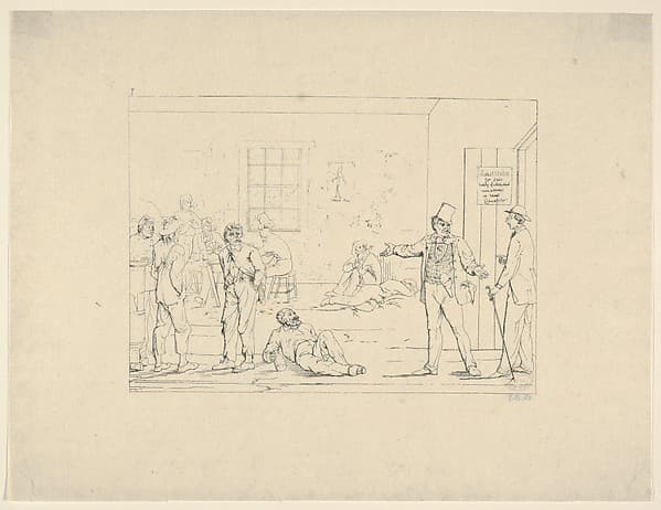 Buying a Substitute in the North during the War (from Confederate War Etchings)