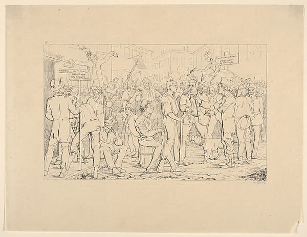 Enlistment of Sickles' Brigade, New York (from Confederate War Etchings)