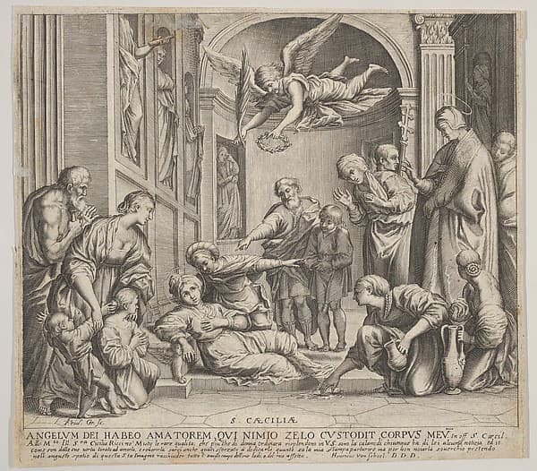 The death of St Cecilia