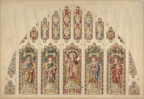 Design for a Multi-paned Stained-glass Window, Church of the Divine Paternity, New York