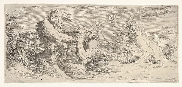 Five battling tritons, from "The Triton Group"
