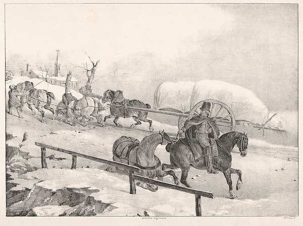 Wagoner Climbing a Hill