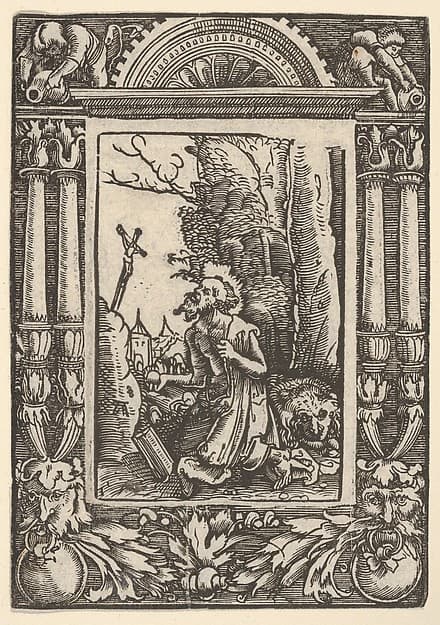 Saint Jerome in Penitence, in a Renaissance Frame