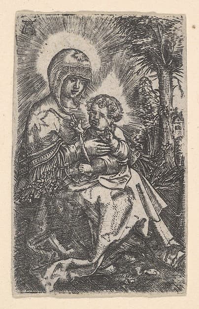 "The Beautiful Virgin of Regensburg" Seated in a Landscape