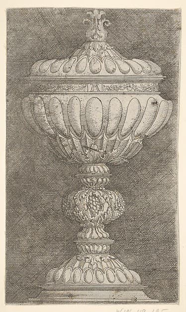 Covered Goblet with Grapes on the Stem