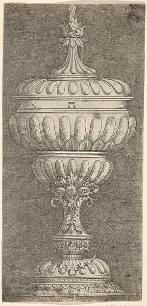 Covered Goblet with Three Pomegranates