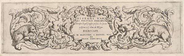 Disegni Varij di Polifilo Zancarli (Friezes)