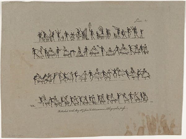 Four Rows of Musicians and Dancers