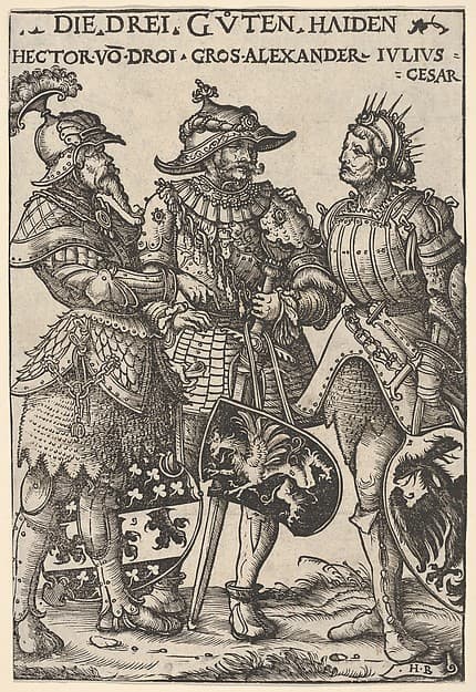 The Three Heathen Heroes (Die Drei Guten Haiden), from "Heroes and Heroines"
