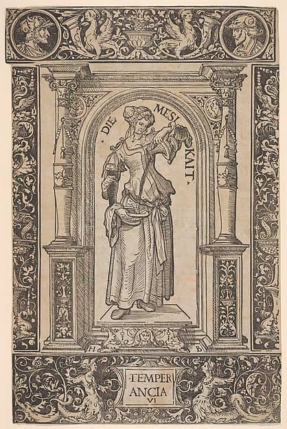 Temperance (Die Mesikait), from "The Seven Virtues"