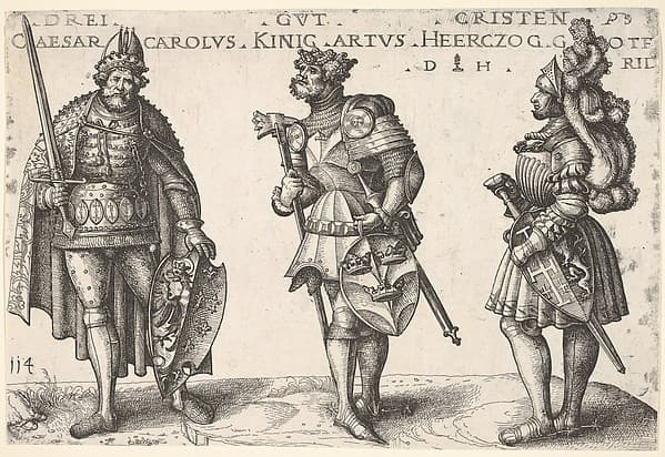 Three Worthy Christians: Charlemagne, King Arthur, and Geoffrey of Bouillon