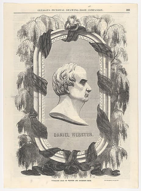 Mourning Portrait of Daniel Webster, from "Gleason's Pictorial Drawing-Room Companion"