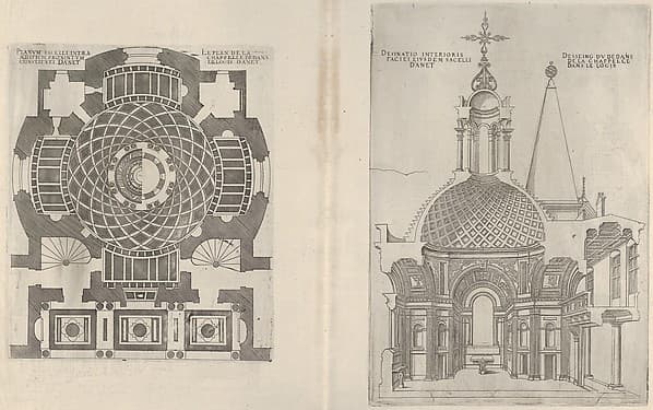 Cross sections of the Chapel at Chateau d'Anet