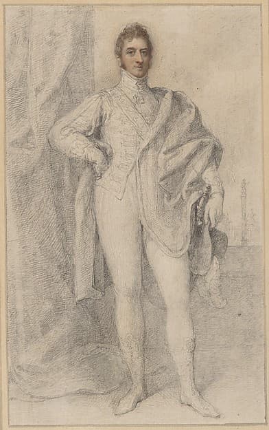 Portrait of George, 5th Duke of Marlborough, with Blenheim in the Distance