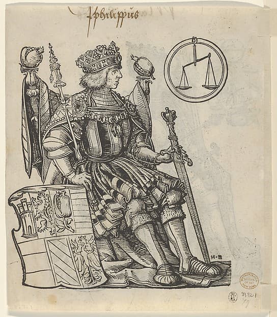 Verso of a Sheet with Philip the Belle, from The Genealogy of Emperor Maximilian I