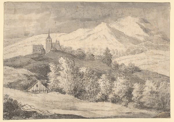 Mountaineous Landscape with a Church and Other Buildings