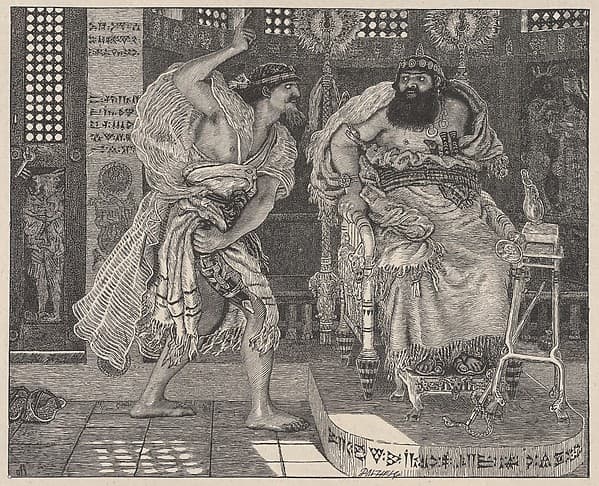 The Death of Eglon, from "Dalziels' Bible Gallery"