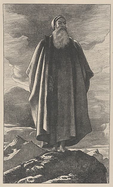 Moses Views the Promised Land, from "Dalziels' Bible Gallery"