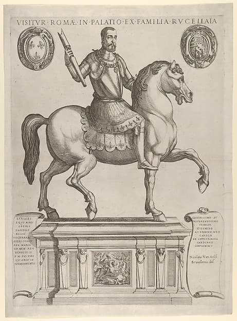 Equestrian Statue of Henry II, King of France, in the Palazzo Rucellai by Daniele de Volterra