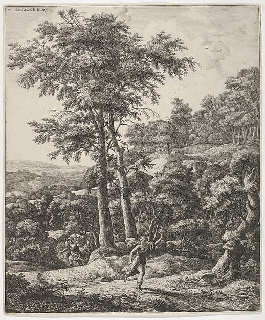 Landscape with Apollo and Daphne, from the Series of Six Mythological Scenes